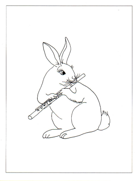 Rabbit with flute