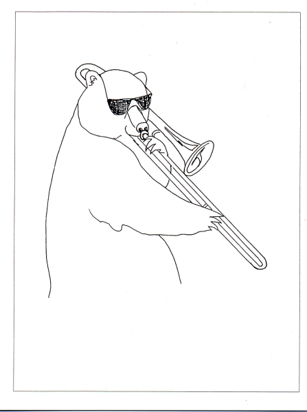 Brown Bear with Trombone